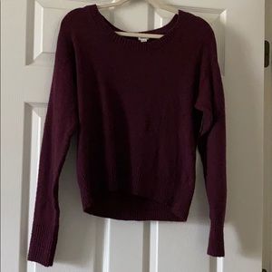 White or Burgundy Sweater